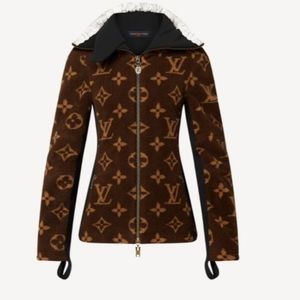 SOLD Louis Vuitton Monogram Fleece Jacket 38. Fabulous!!!